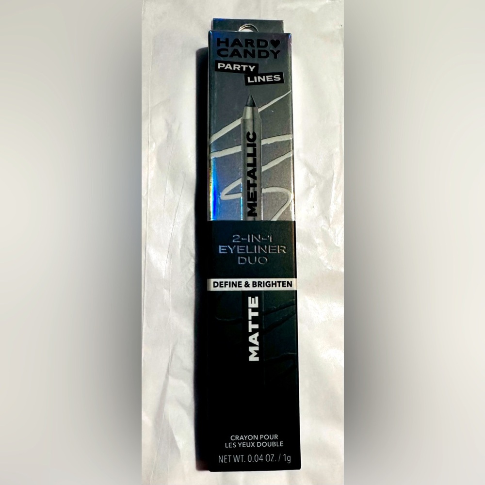 Hard Candy Party Lines 2-in-1 Eyeliner Duo Smudge Proof Matte & Metallic NIB